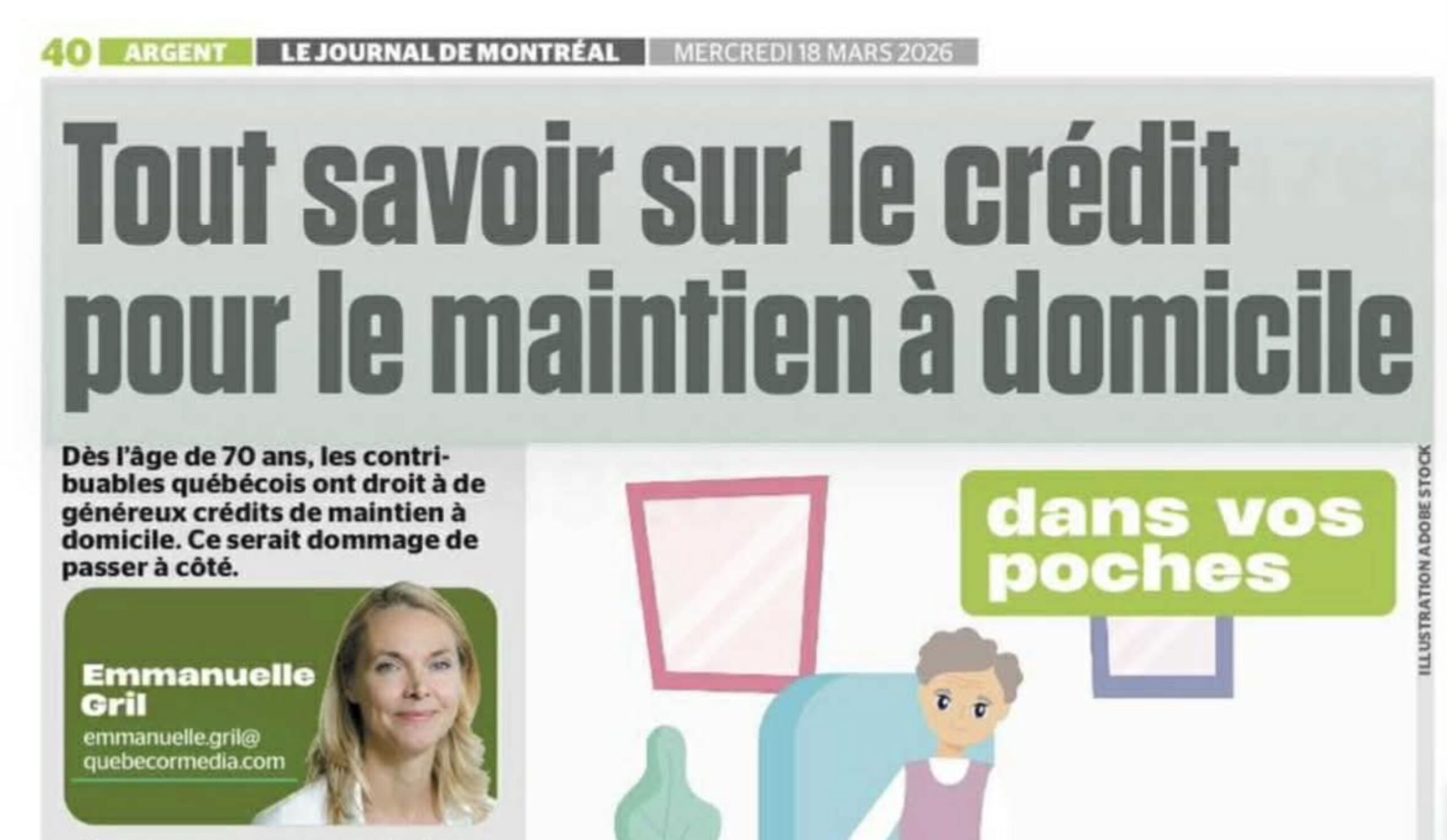 crédits de maintien à domicile